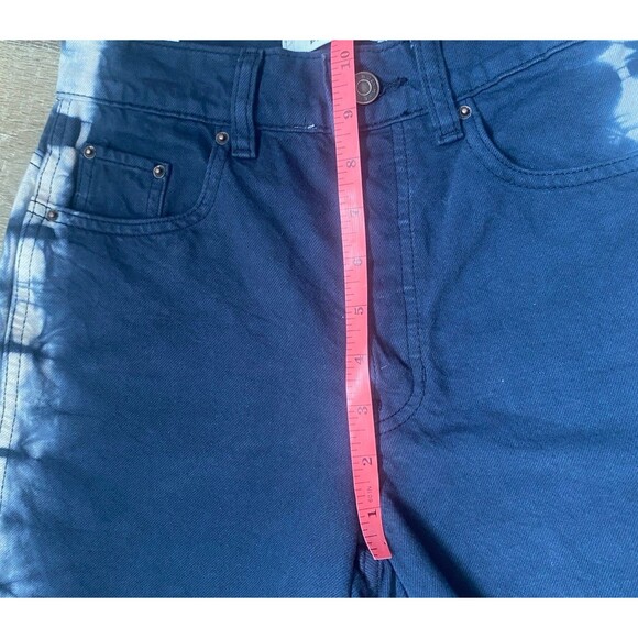 PACSUN Denim Shorts High Rise Blue White Tie Dye Women’s 24 Boho Beach Recycled - Picture 8 of 10